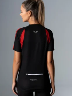 Fahrradtrikot aus atmungsaktivem COOLMAX®-Material Schwarz