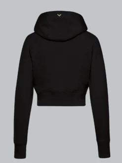 Figurbetonte Kapuzenjacke Schwarz