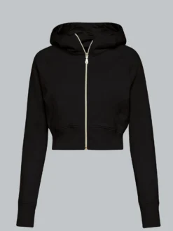 Figurbetonte Kapuzenjacke Schwarz