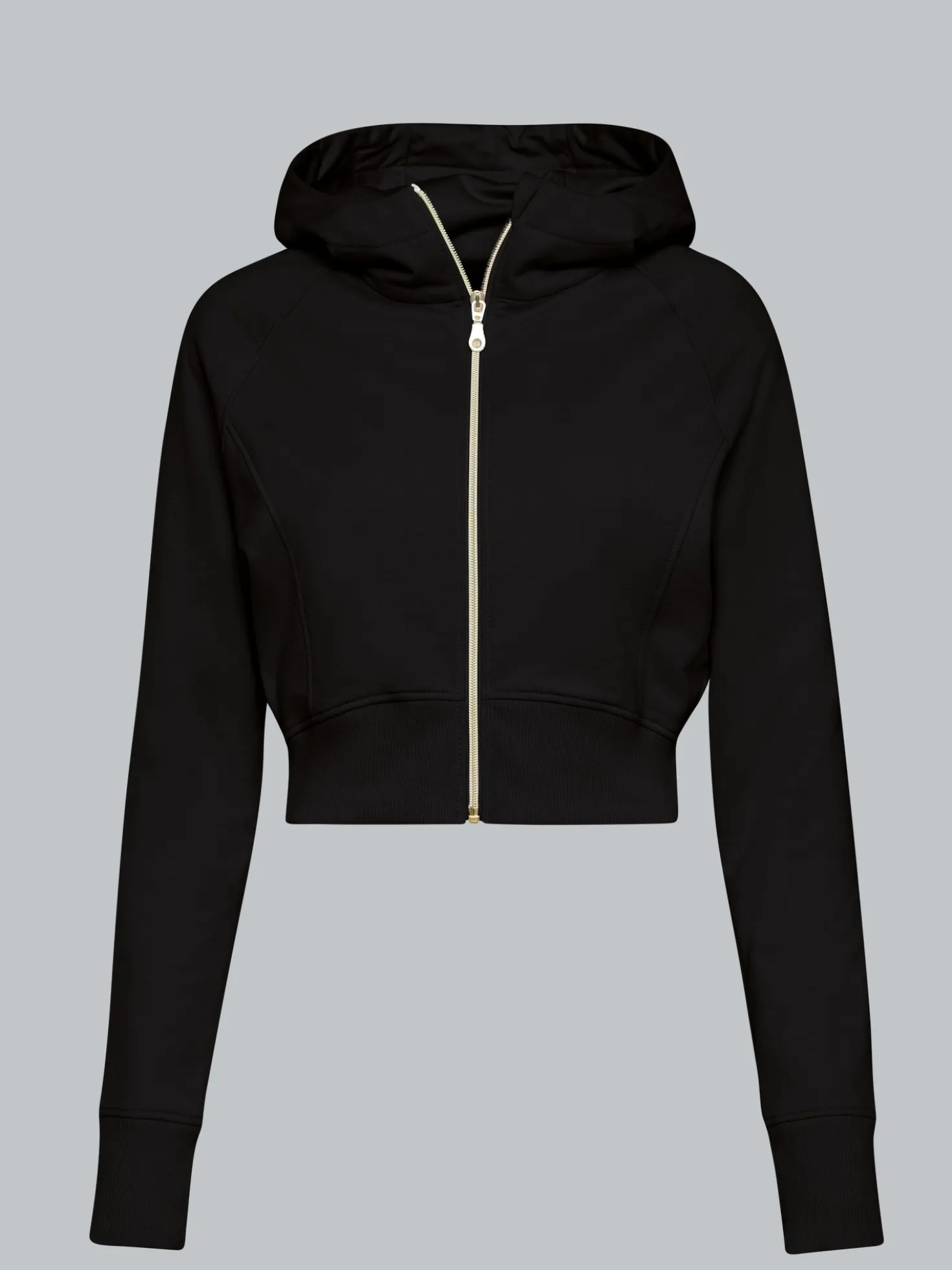 Figurbetonte Kapuzenjacke Schwarz