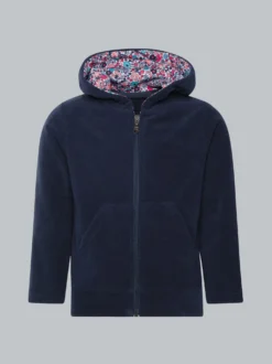 Fleecejacke mit Kapuze Navy