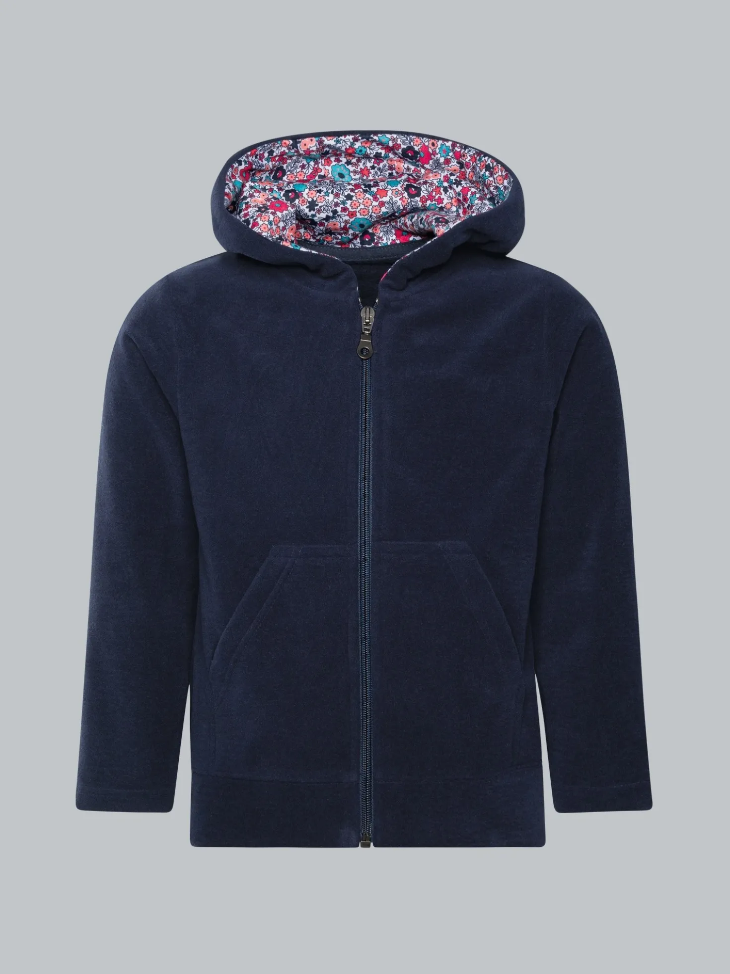 Fleecejacke mit Kapuze Navy