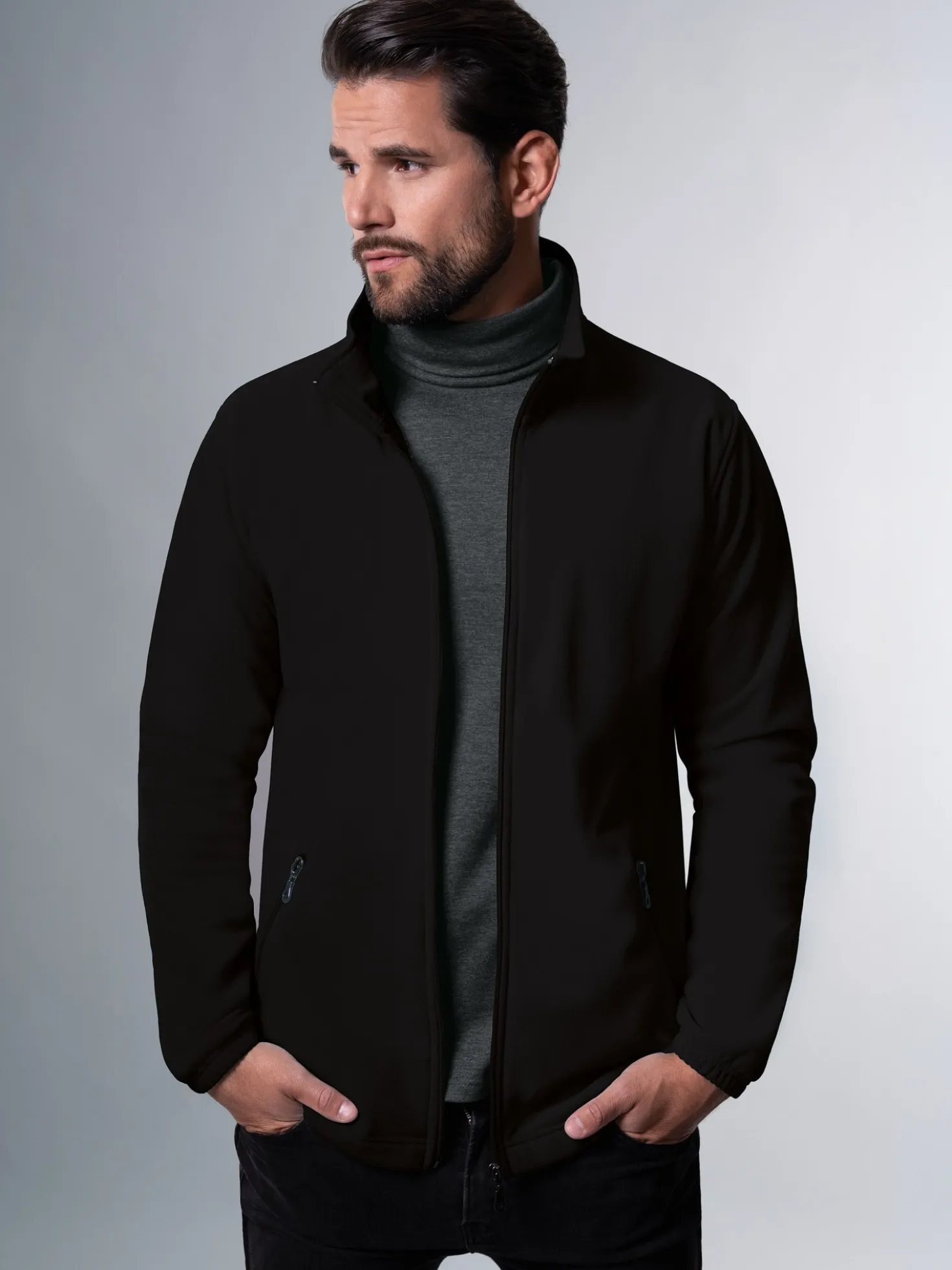 Fleecejacke Schwarz