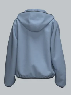 Fleece Kapuzenjacke Pearl-blue