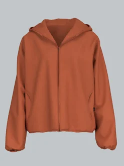 Fleece Kapuzenjacke Zimt