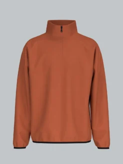 Fleece Sweatshirt mit Stehkragen Zimt