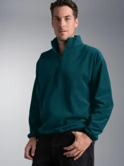 Fleece Sweatshirt mit Stehkragen Saphir