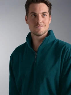 Fleece Sweatshirt mit Stehkragen Saphir