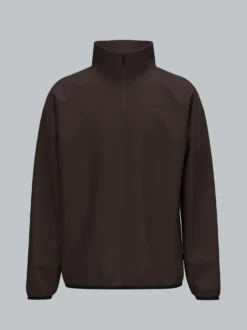 Fleece Sweatshirt mit Stehkragen Mocca