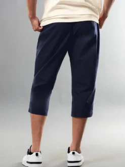 3/4 Freizeithose aus Baumwolle Navy
