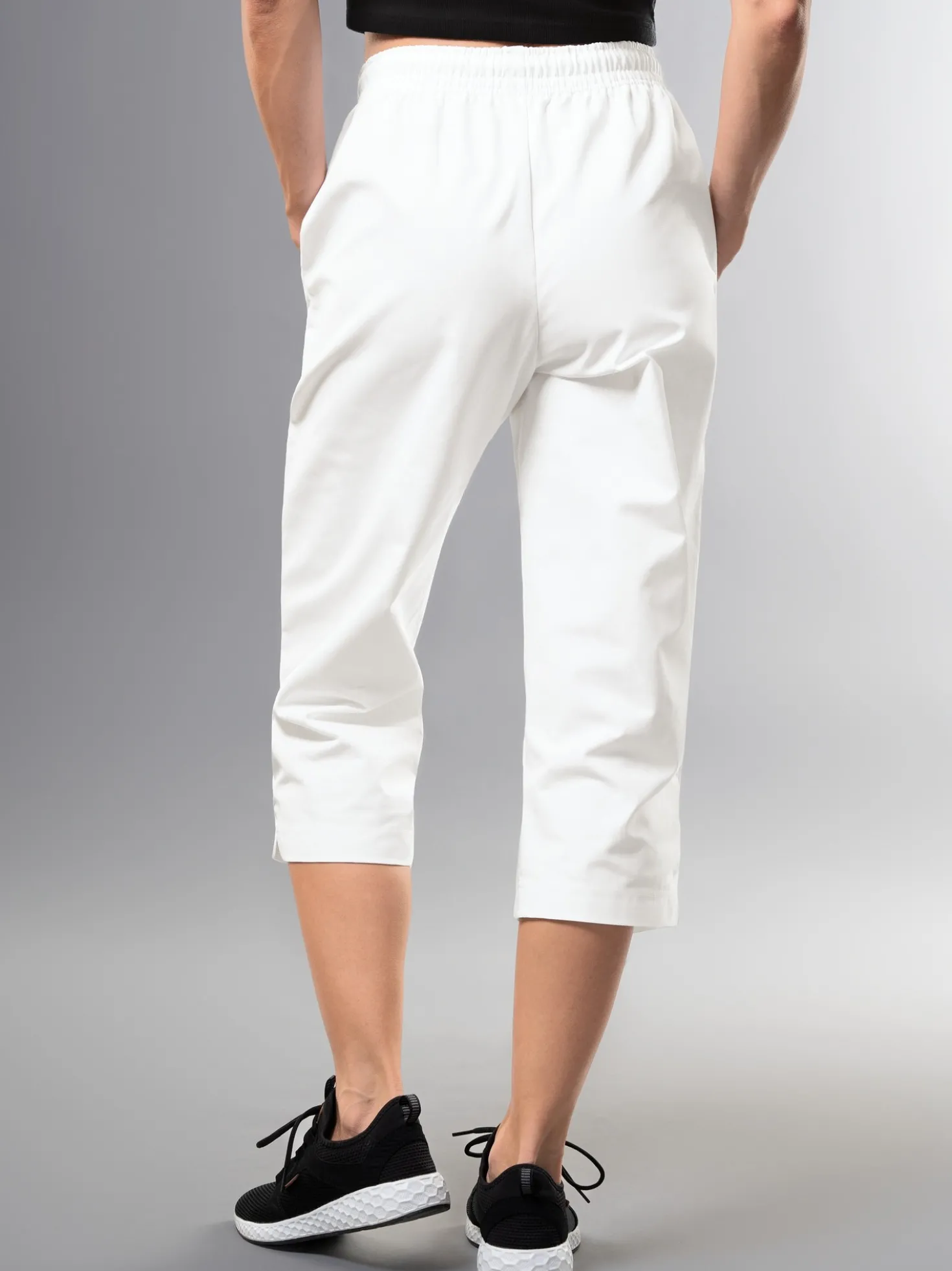 3/4 Freizeithose aus Baumwolle Weiss