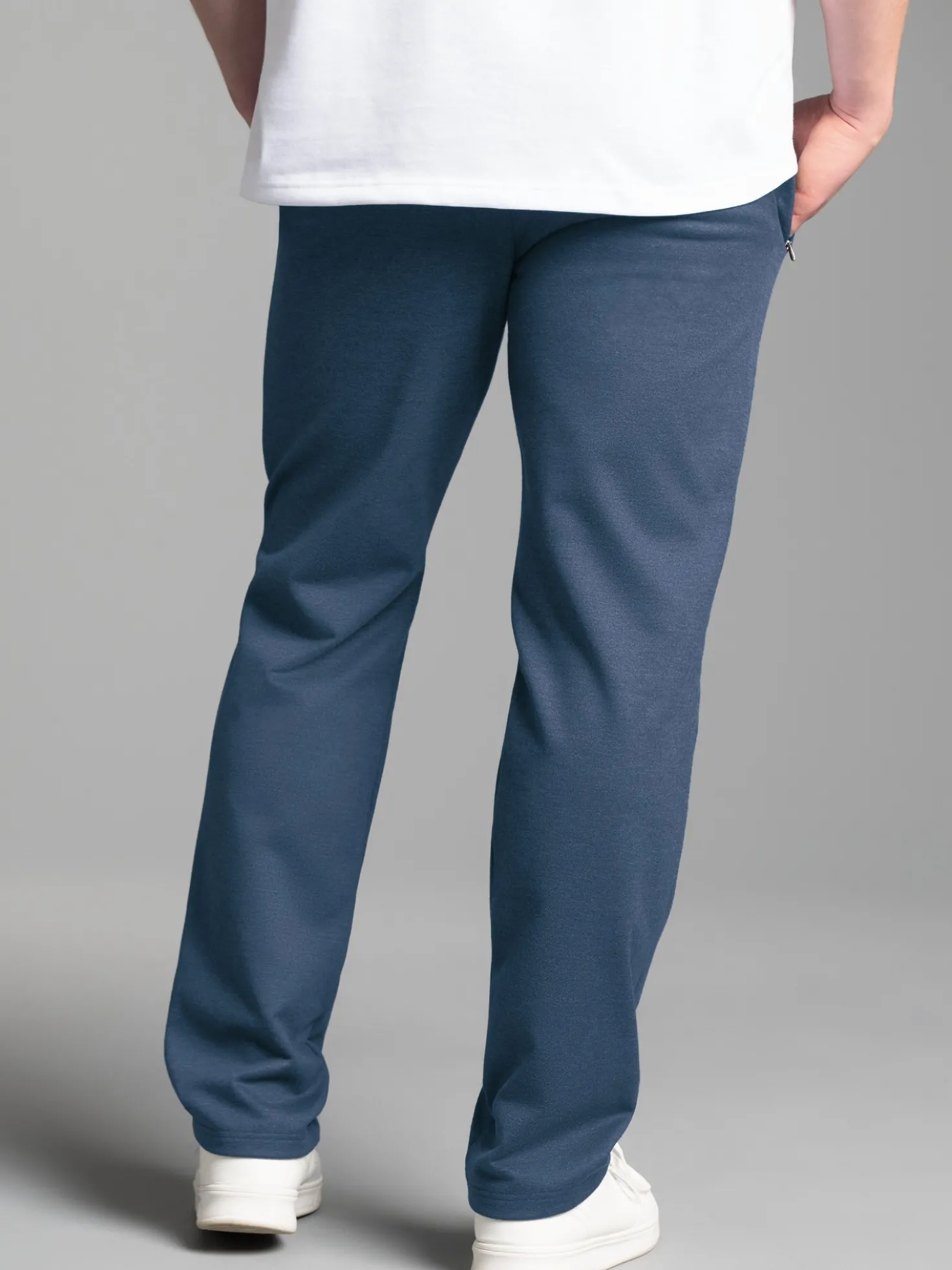 Freizeithose aus Sweat-Qualität Nightblue-melange