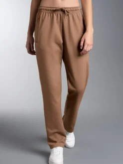 Freizeithose aus Sweat-Qualität Haselnuss