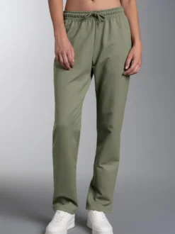 Freizeithose aus Sweat-Qualität Salbei