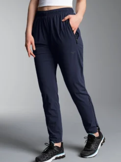 Freizeithose mit Bein-Reißverschluss Navy