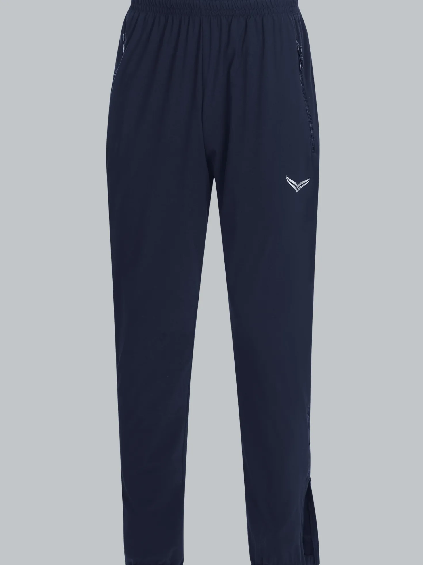 Freizeithose mit Bein-Reißverschluss Navy