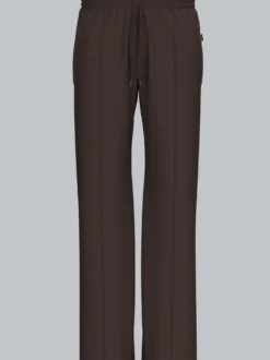 Freizeithose mit weitem Bein und Elastikbund Mocca