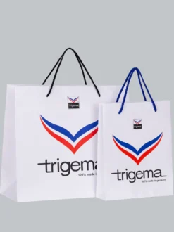 Geschenktasche aus festem Papier Weiss