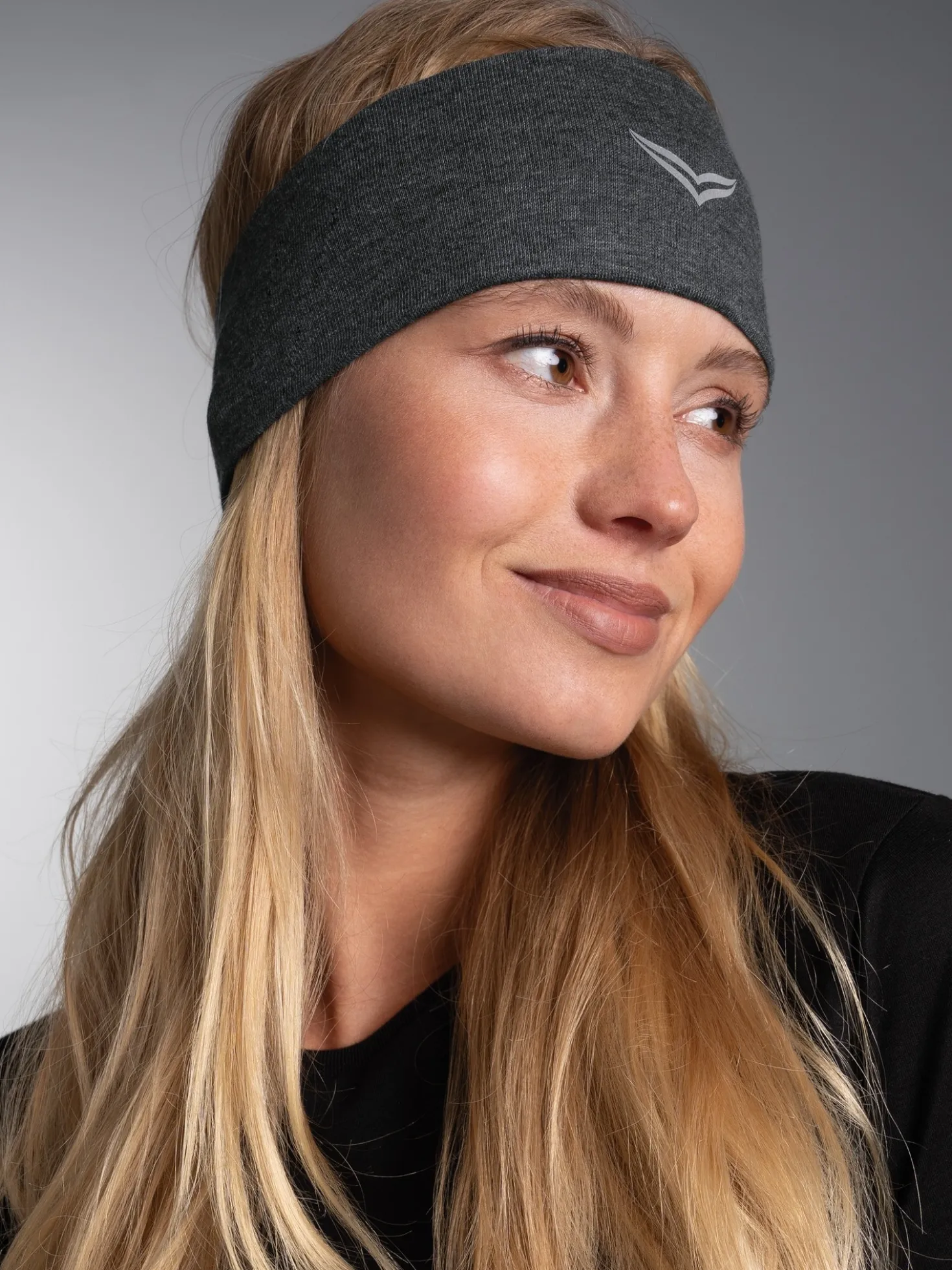Haar-/Stirnband Anthrazit-melange