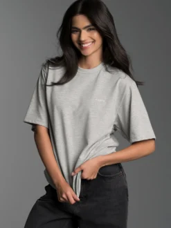 Heavy Oversized T-Shirt Grau-melange