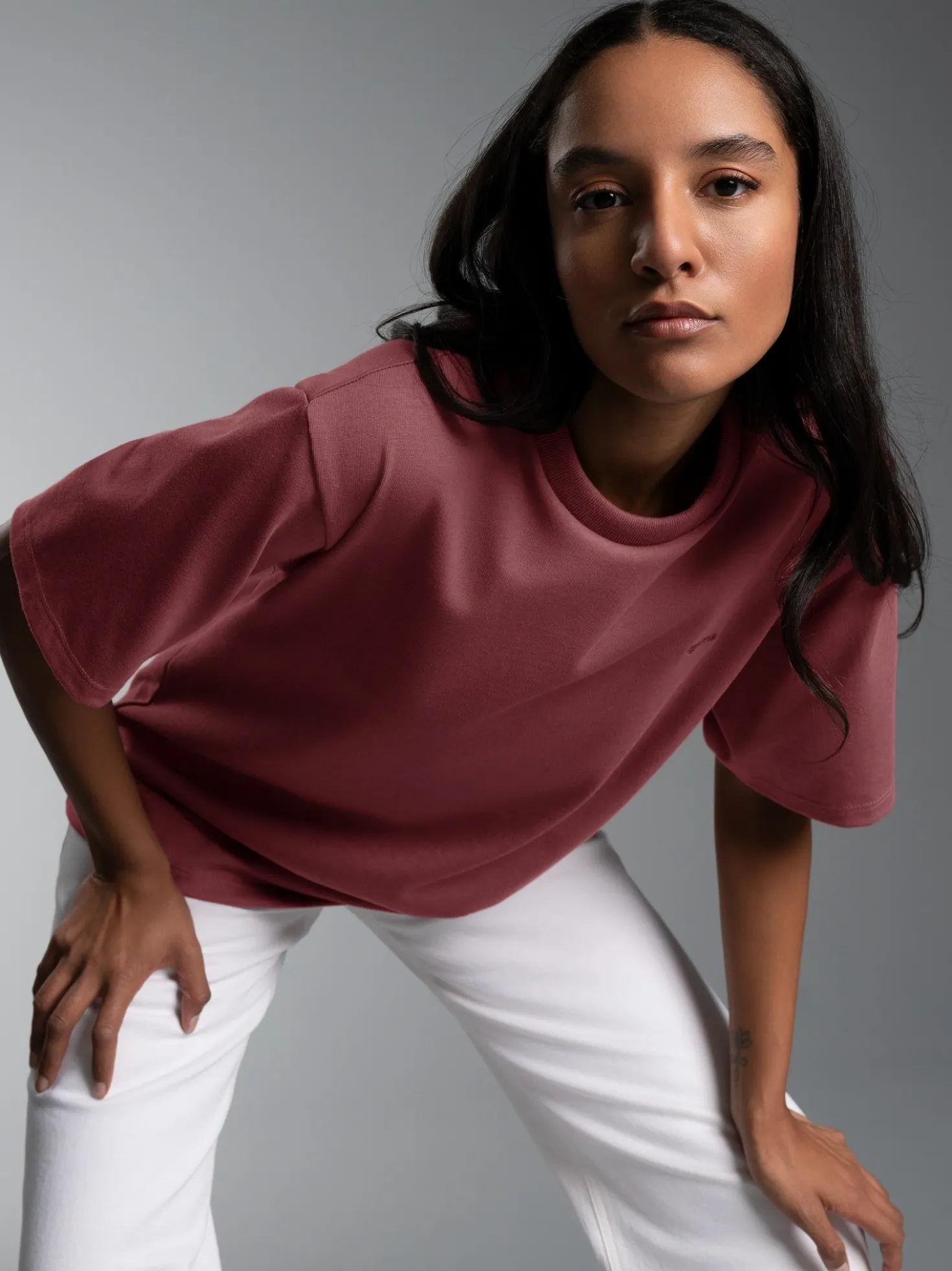 Heavy Oversized T-Shirt Mahagoni