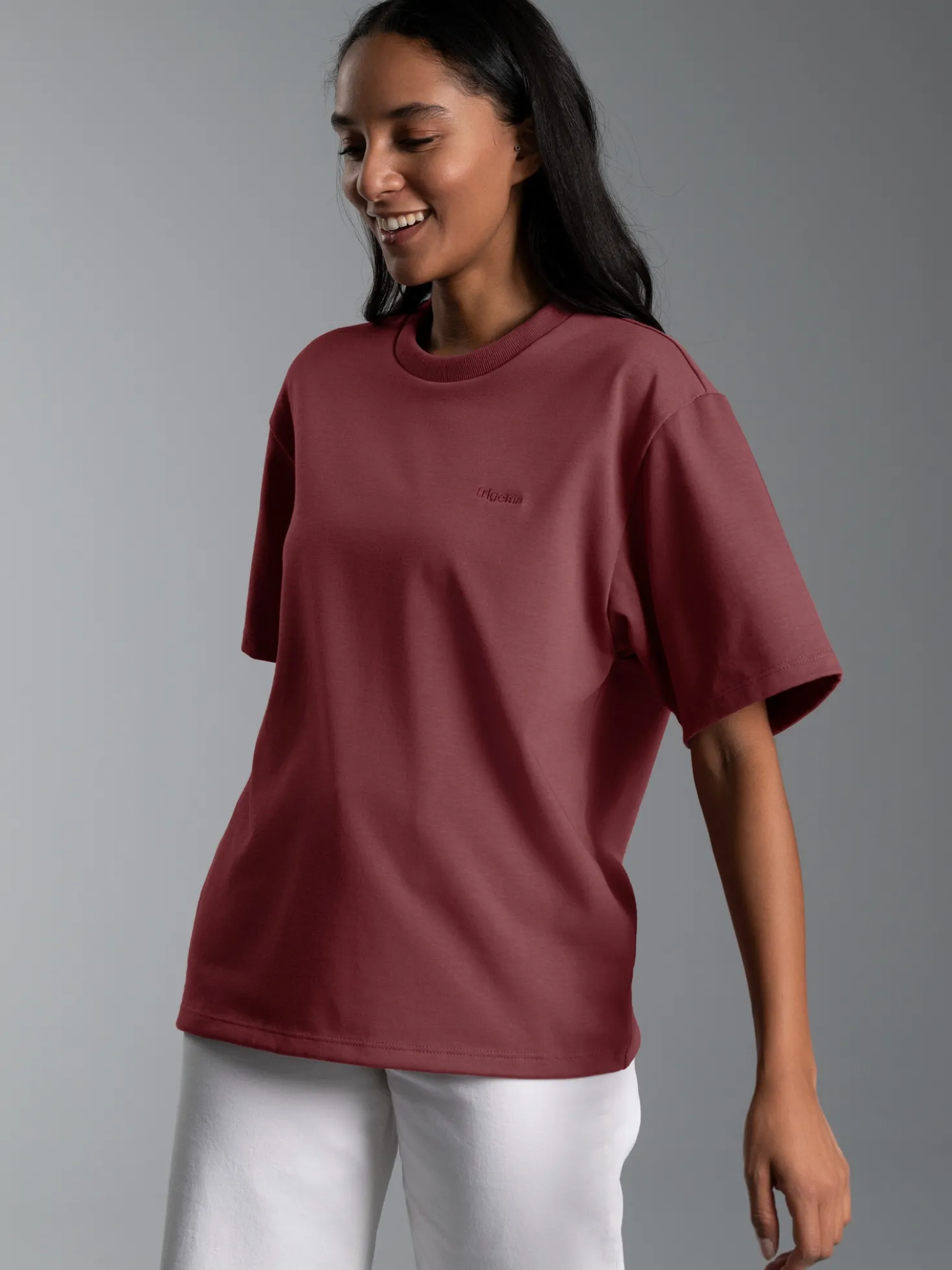 Heavy Oversized T-Shirt Mahagoni