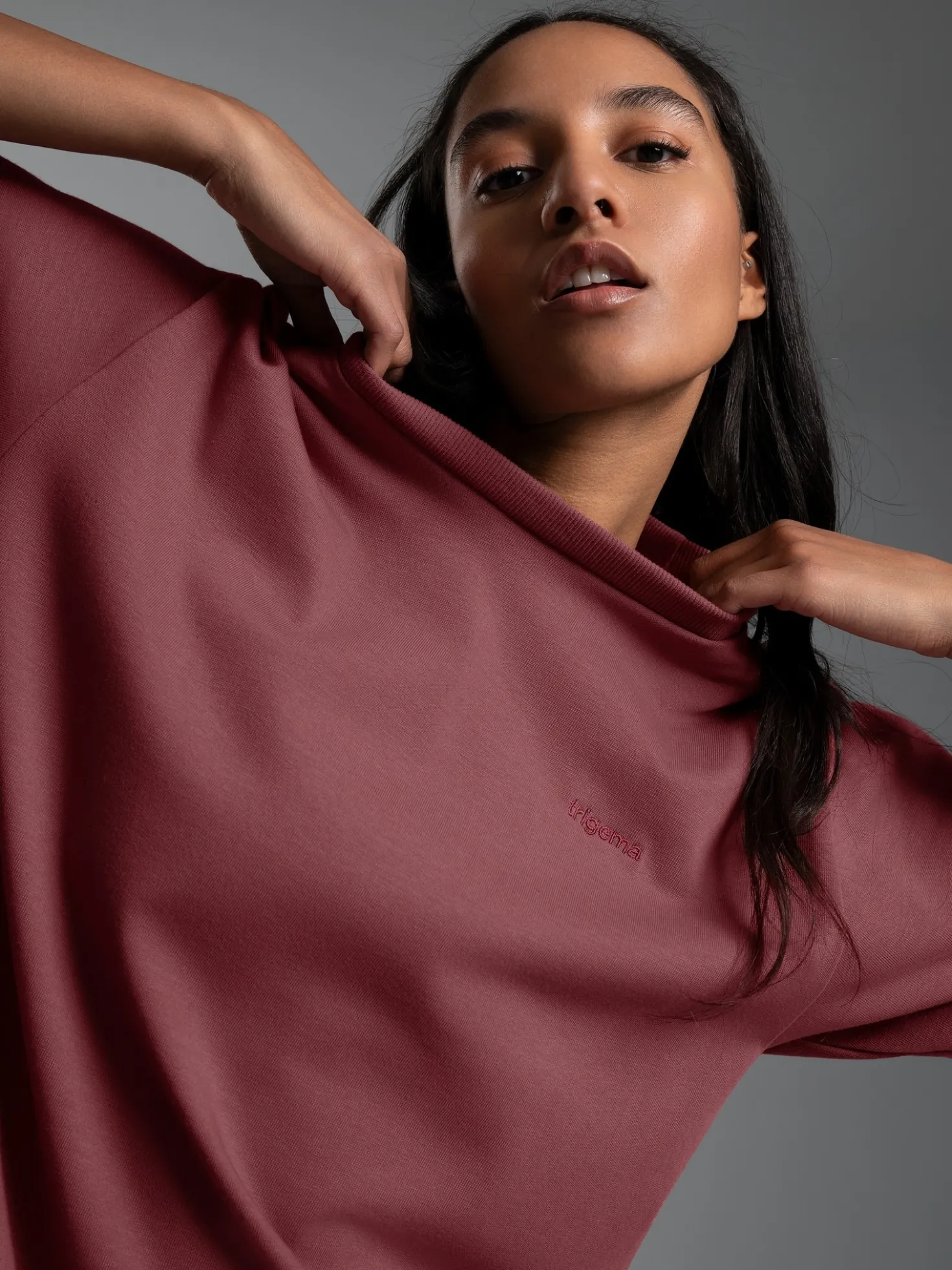 Heavy Oversized T-Shirt Mahagoni