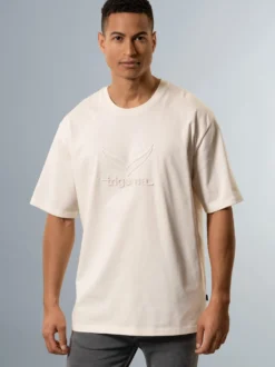 Heavy Oversized T-Shirt mit 3D-Motiv Natur