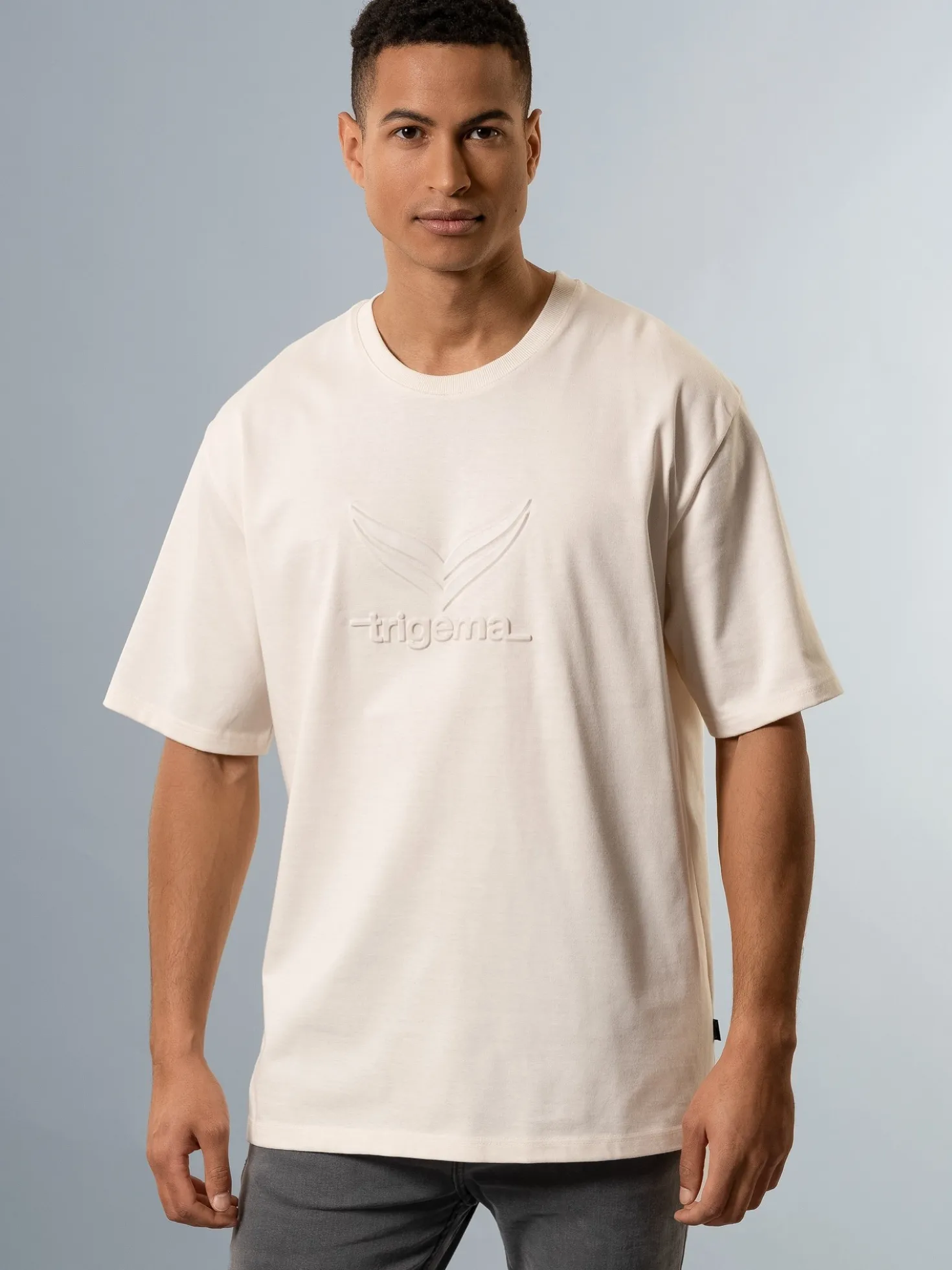 Heavy Oversized T-Shirt mit 3D-Motiv Natur