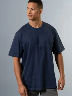 Heavy Oversized T-Shirt mit 3D-Motiv Night-blue