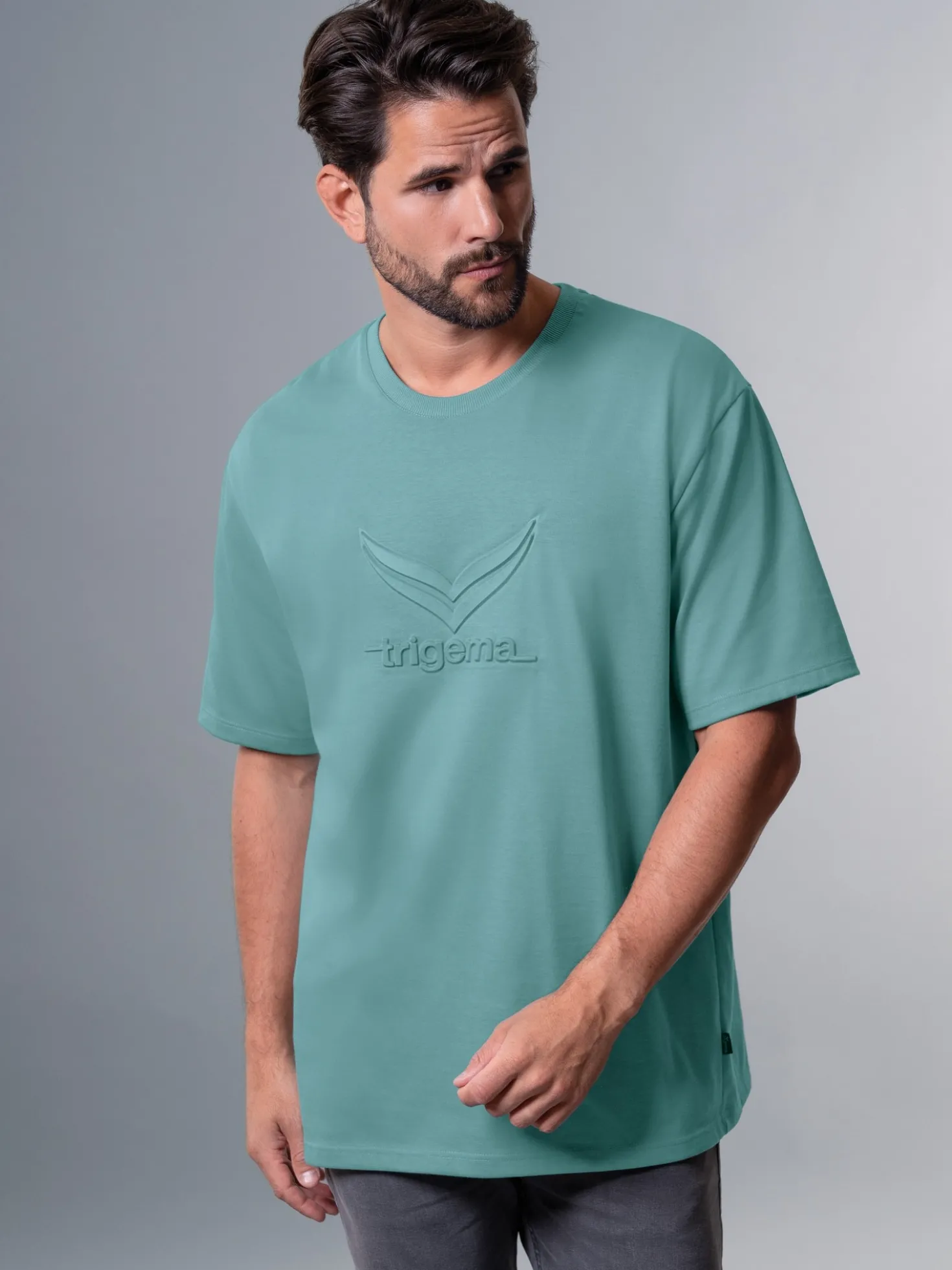 Heavy Oversized T-Shirt mit 3D-Motiv Seegras