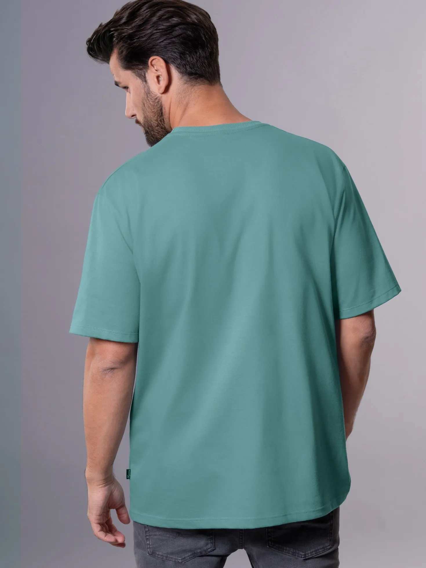 Heavy Oversized T-Shirt mit 3D-Motiv Seegras