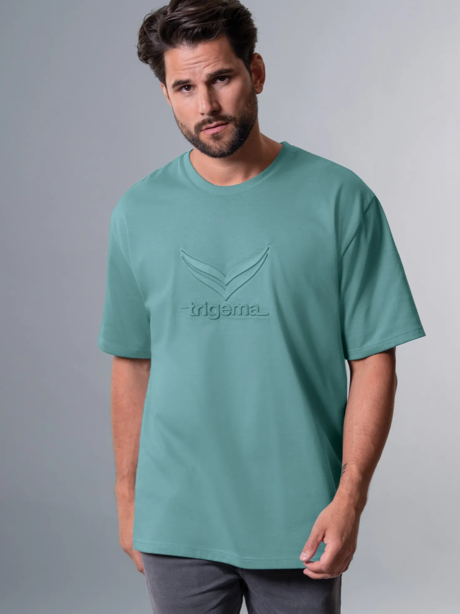Heavy Oversized T-Shirt mit 3D-Motiv Seegras