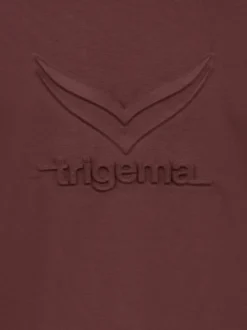 Heavy Oversized T-Shirt mit 3D-Motiv Kastanie