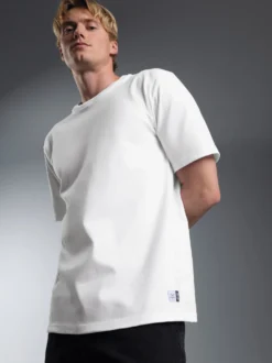 Heavy T-Shirt aus 100% recycelter Baumwolle Weiss