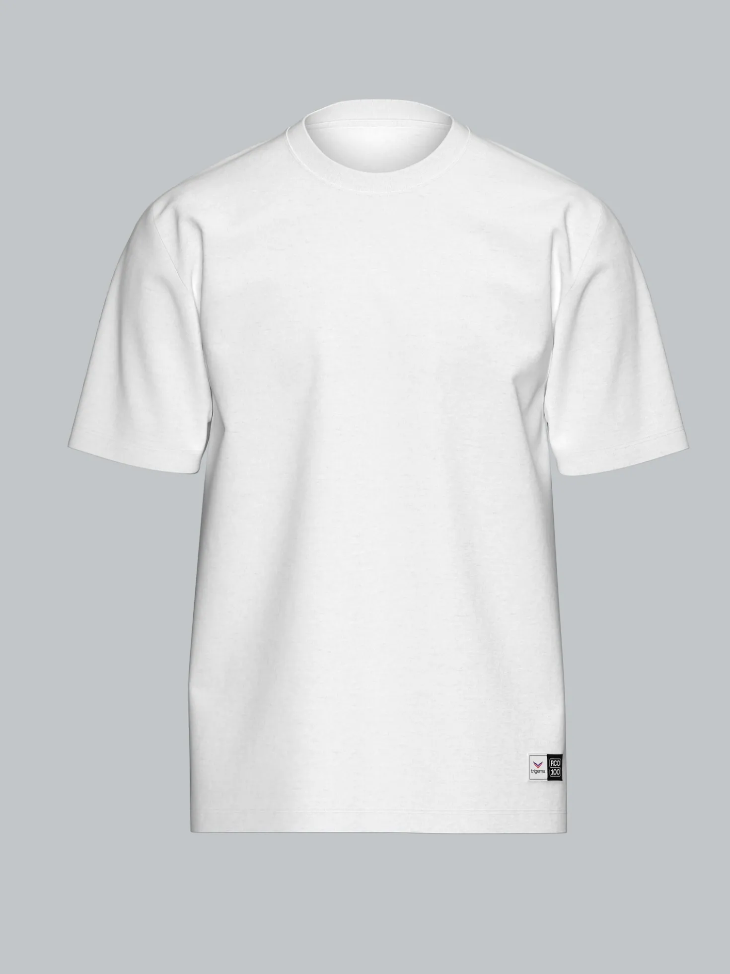 Heavy T-Shirt aus 100% recycelter Baumwolle Weiss