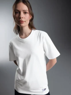Heavy T-Shirt aus 100% recycelter Baumwolle Weiss