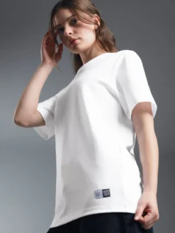 Heavy T-Shirt aus 100% recycelter Baumwolle Weiss