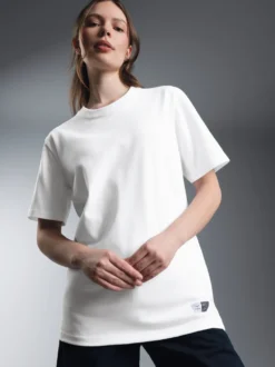 Heavy T-Shirt aus 100% recycelter Baumwolle Weiss