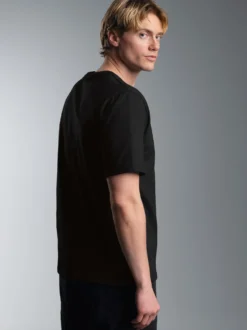 Heavy T-Shirt aus 100% recycelter Baumwolle Schwarz