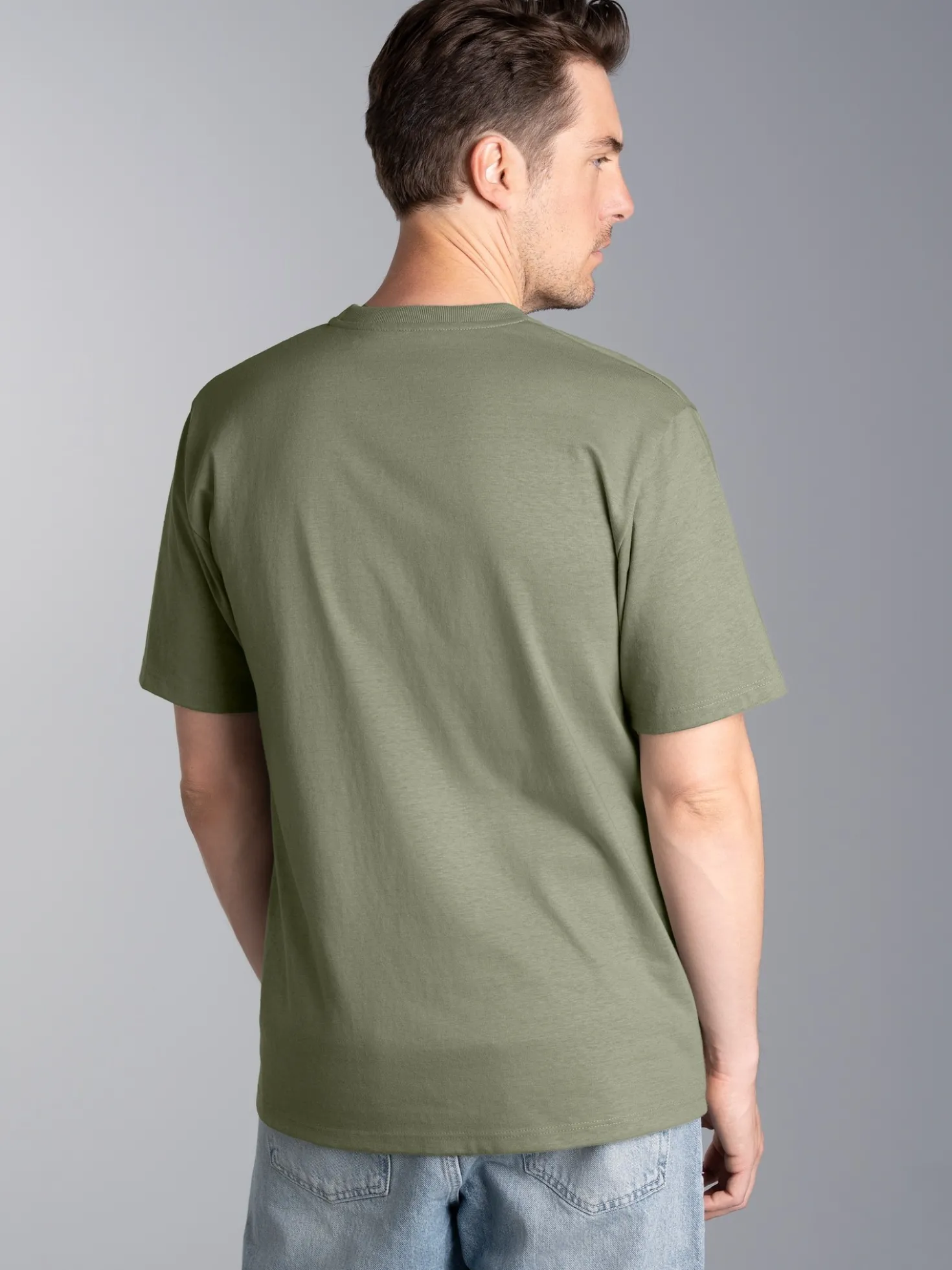 Heavy T-Shirt aus 100% recycelter Baumwolle Salbei