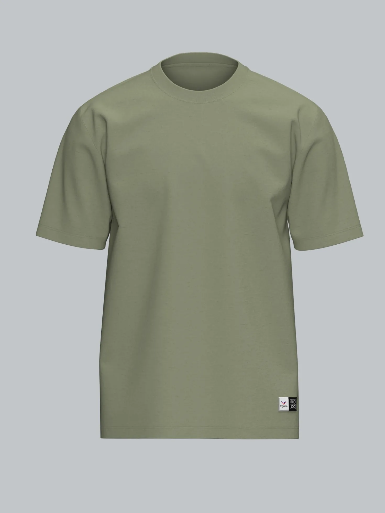 Heavy T-Shirt aus 100% recycelter Baumwolle Salbei
