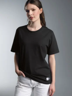 Heavy T-Shirt aus 100% recycelter Baumwolle Schwarz