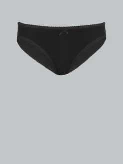 Hüftslip mit Spitze im Doppelpack Schwarz