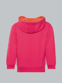 Hoodie in leichter Sweat-Qualität Koralle