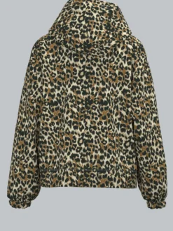 Hoodie mit Allover-Leo-Muster Haselnuss