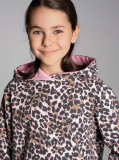 Hoodie mit Allover-Leo-Print Lilie