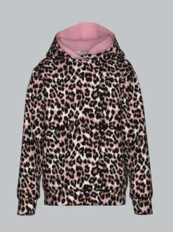 Hoodie mit Allover-Leo-Print Lilie