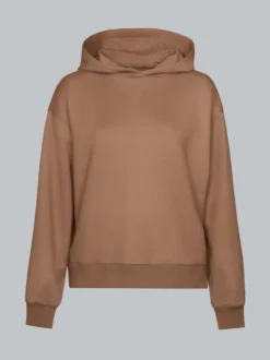 Hoodie mit großem Rückenprint Haselnuss