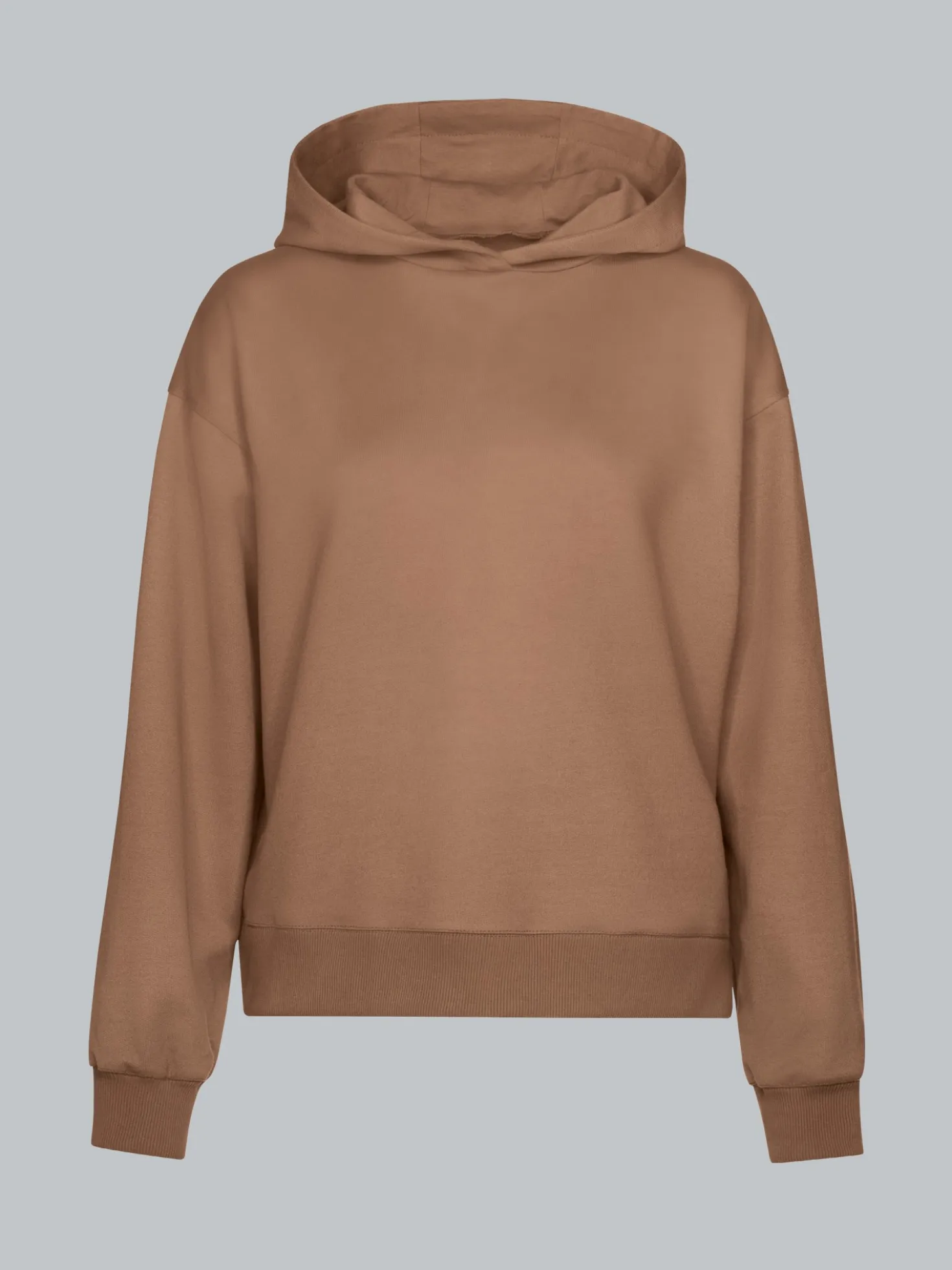 Hoodie mit großem Rückenprint Haselnuss